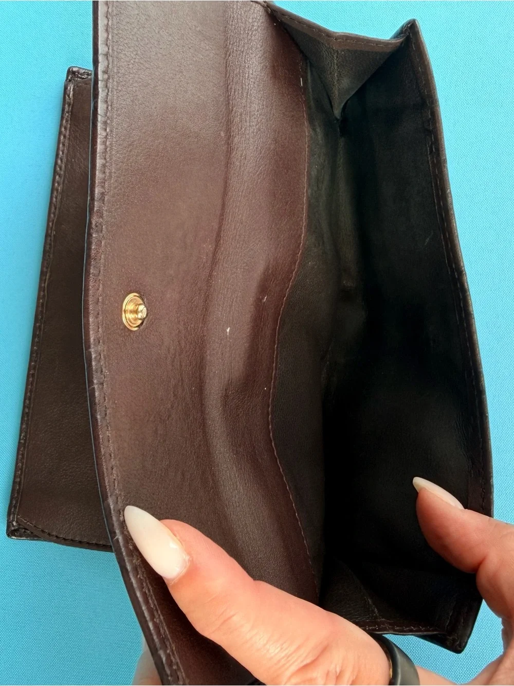 Gucci Dark Brown Embossed GG Leather Continental Wallet AUTHENTIC